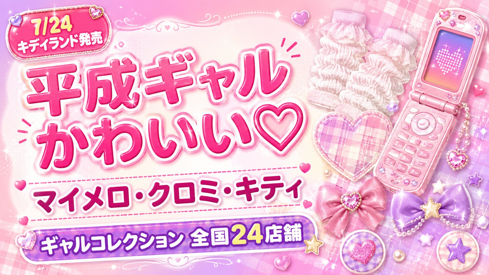 【7/24発売】キデイランド「マイメロディ・クロミ・ハローキティ ギャルコレクション」全ラインナップ・価格まとめ