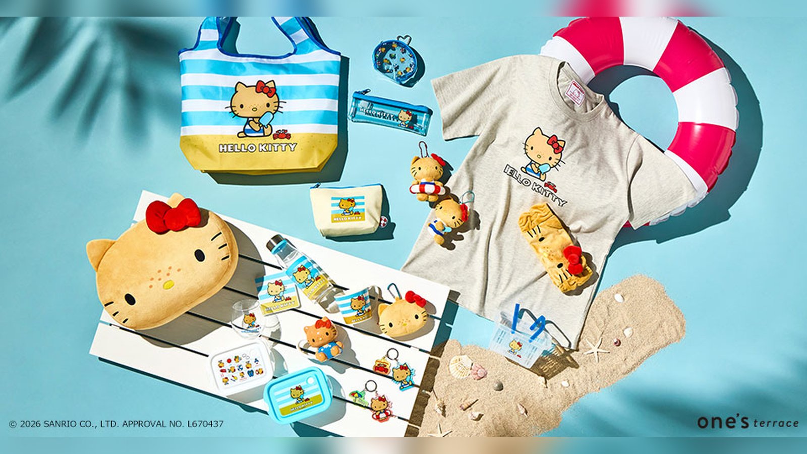 ワンズテラスにサンリオキャラクターズが大集合！日焼けキティやくらはしれいコラボが7月15日から