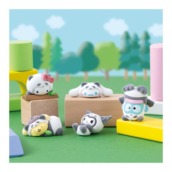 サンリオキャラクターズ ぱんだっこフィギュア フロッキー加工の質感アップ© SANRIO CO.,LTD.